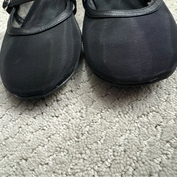 Tony Bianco Mesh Mary Jane Flats Size 7 Black Classic Minimalist Chic - Picture 4 of 8